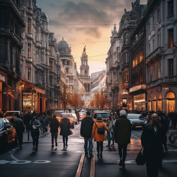Quantum Computing in Enhancing Blockchain Security Busy street