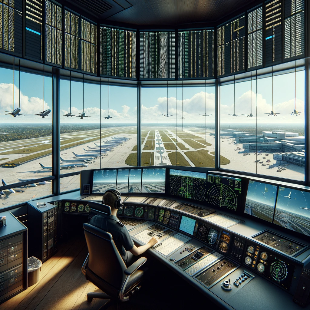 Photo from inside of ATC tower